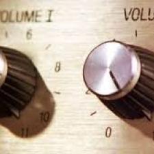 Picture of two volume knobs on amplifier - these go to ELEVEN.